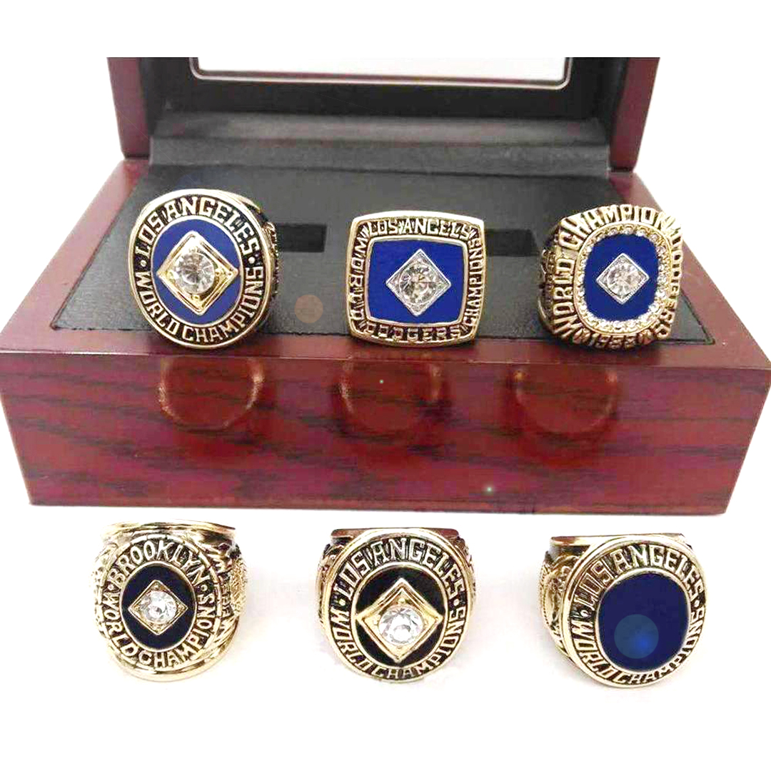 6 Los Angeles Dodgers World Series Rings Set – Championship Rings