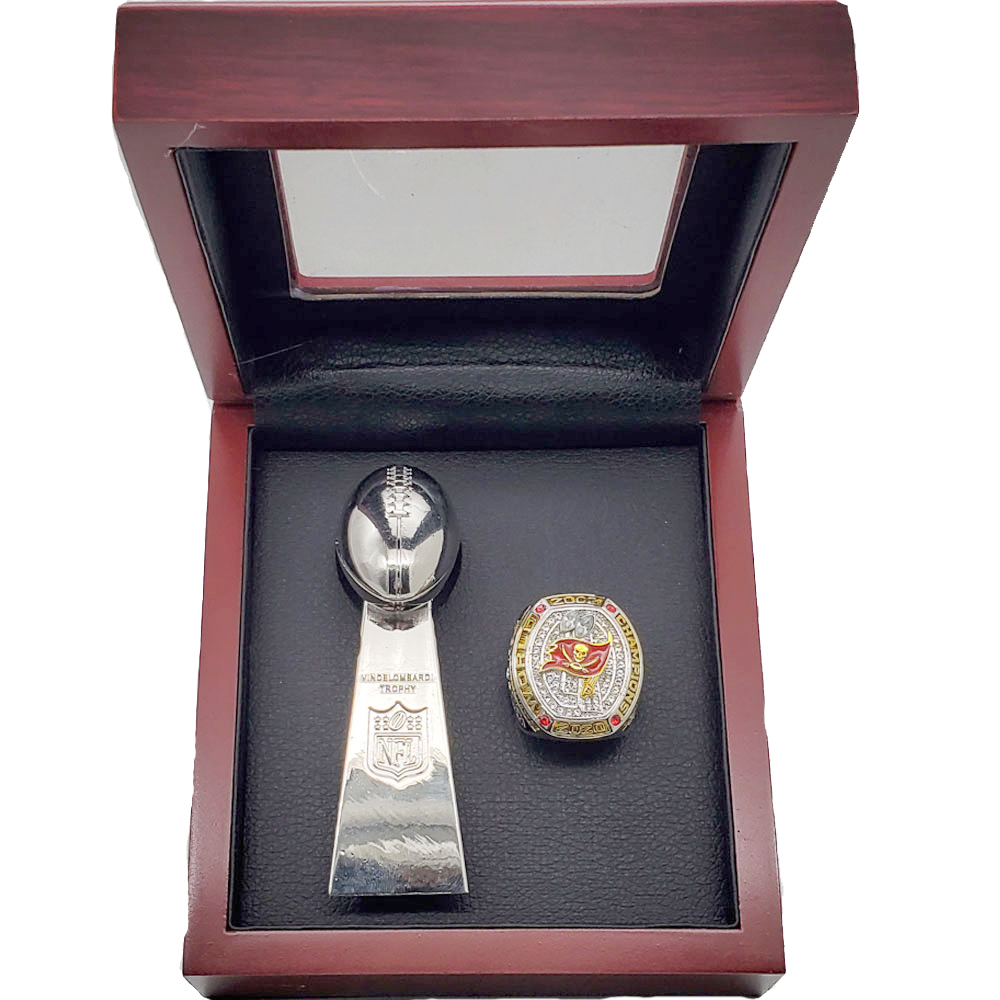 New 2021 officiel Tampa bay buccaneers championship ring with trophy +box  set