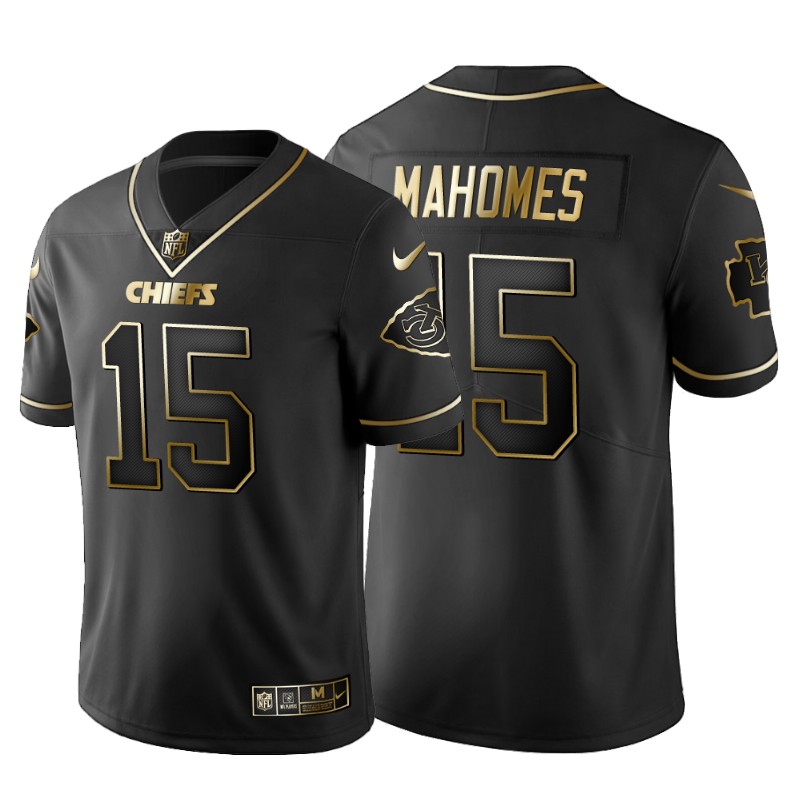 Authentic Black & Gold Patrick Mahomes KC Chiefs Jersey for Sale