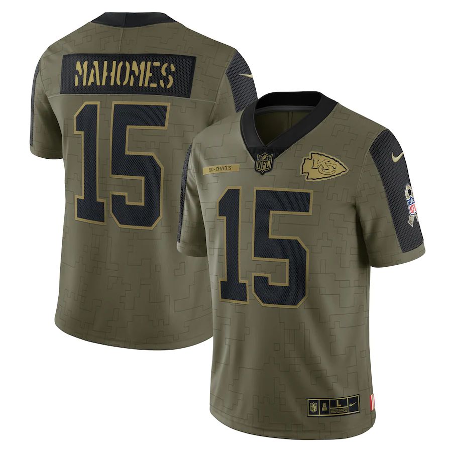 Patrick Mahomes #15 Kansas City Chiefs Black 2020 Salute to Service Limited  Jersey - Byt Shops