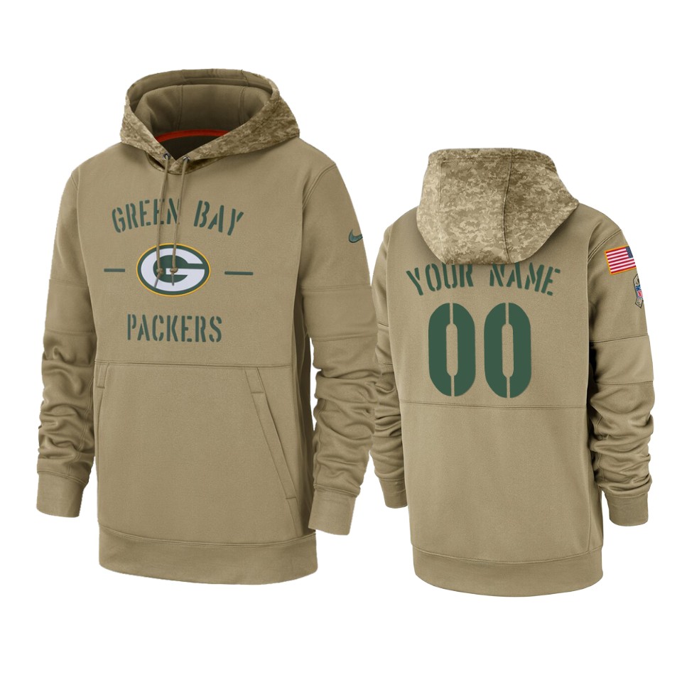 Green Bay Packers Custom Tan 2019 Salute to Service Sideline