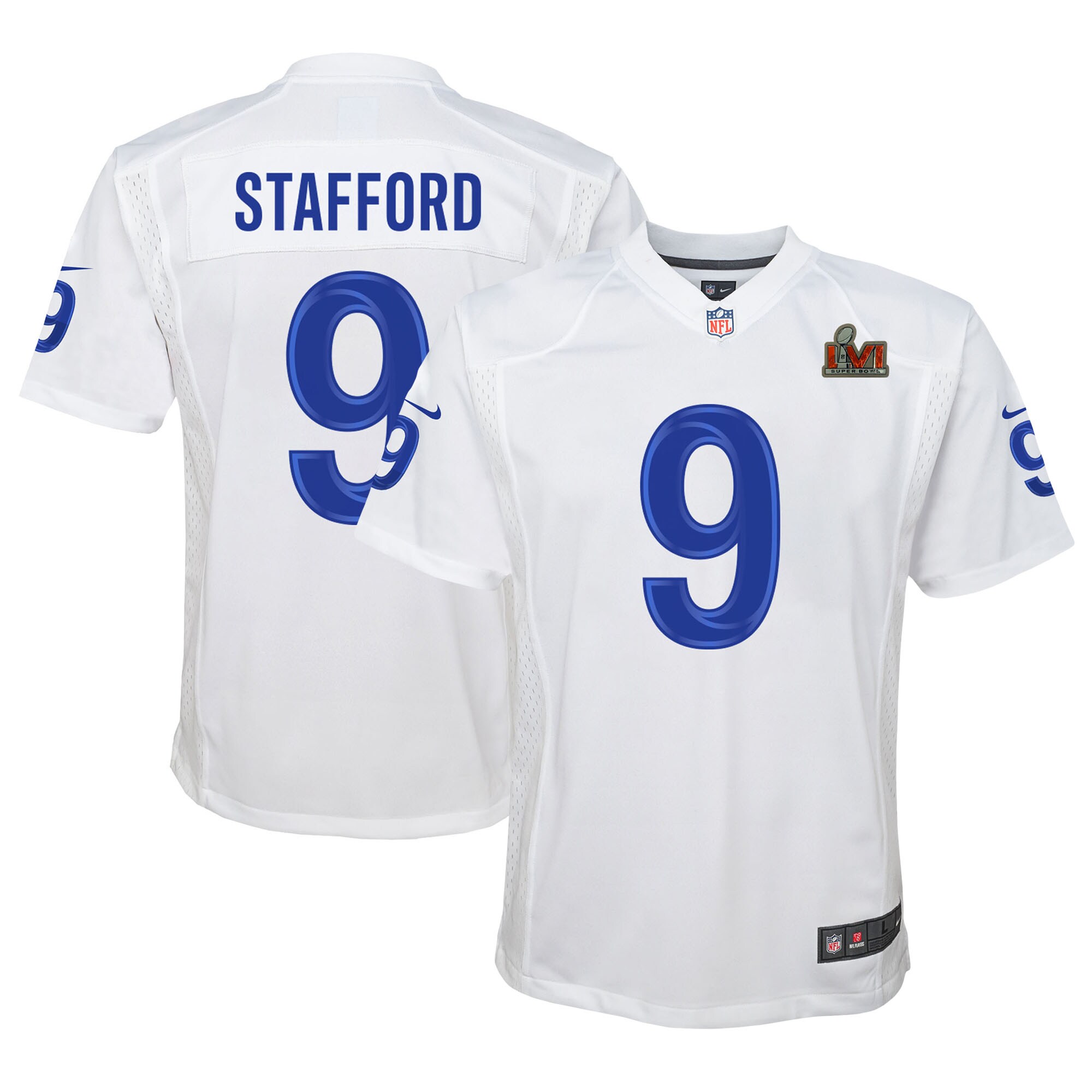 (XL) NFL Stafford #9 Los Angeles Rams Jersey For Men NFL Jersey